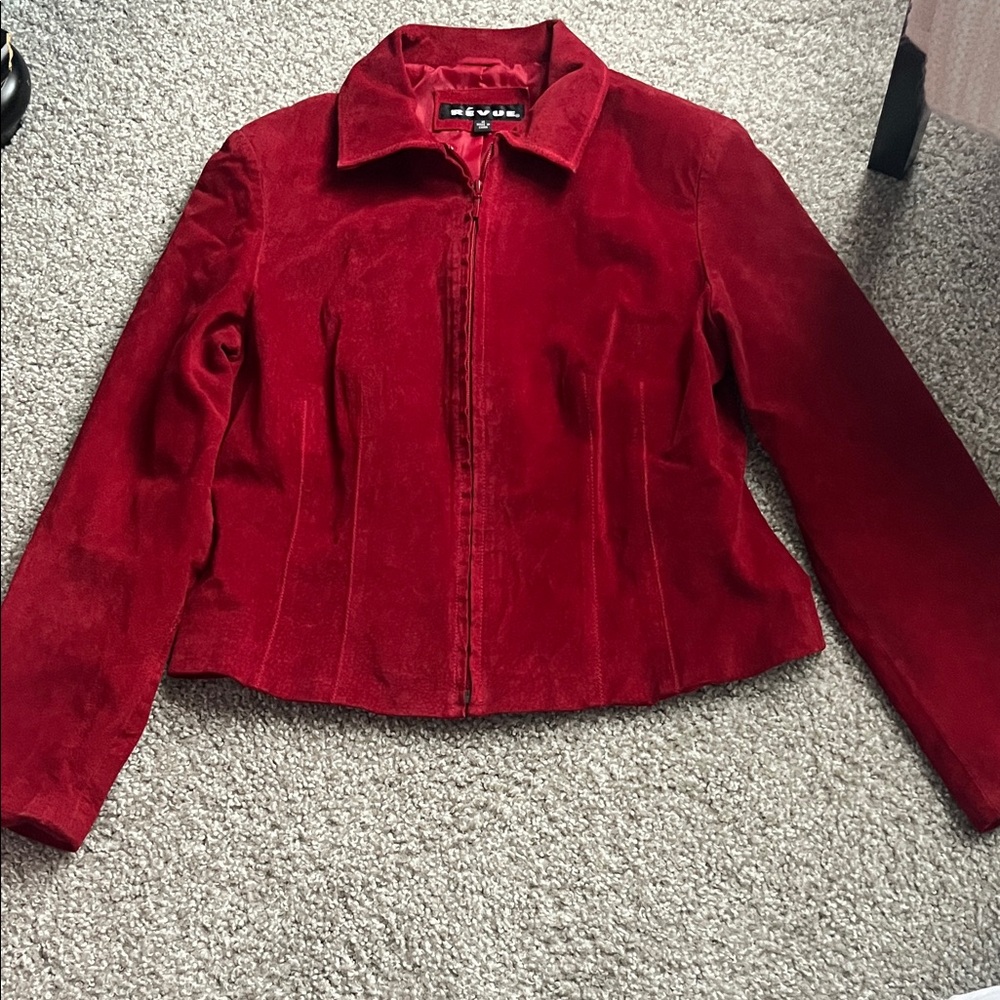 Vintage Elegant Red Women's Blazer